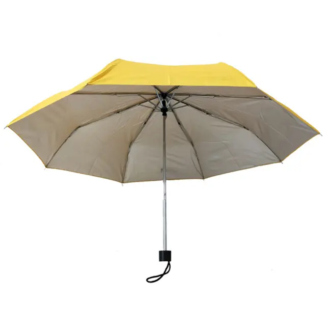 Katlanır sarı şemsiye ucuz şemsiye 3 kat promosyon düşük fiyat şemsiye özel logo ile