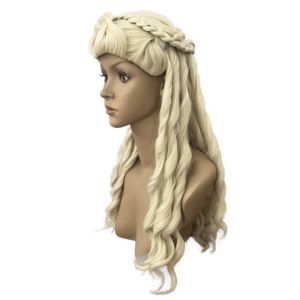 MPW-0610 Chất lượng cao <span class=keywords><strong>daenerys</strong></span> <span class=keywords><strong>targaryen</strong></span> tóc giả nhân vật cosplay cho Halloween và trò chơi của ngai bên - Product Image 5