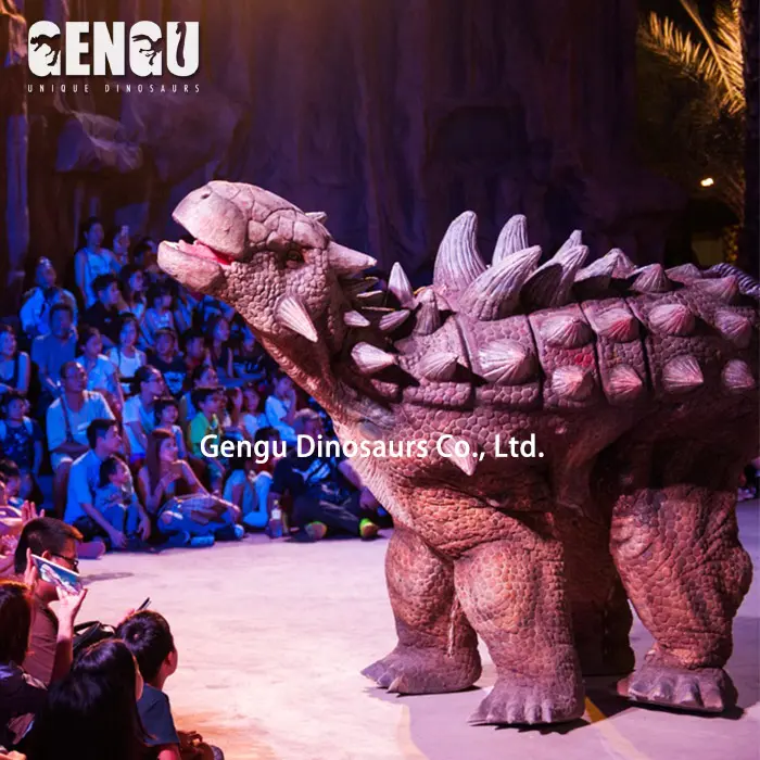 Animatronic ankylosaurus traje de dinosaurio hecho a mano