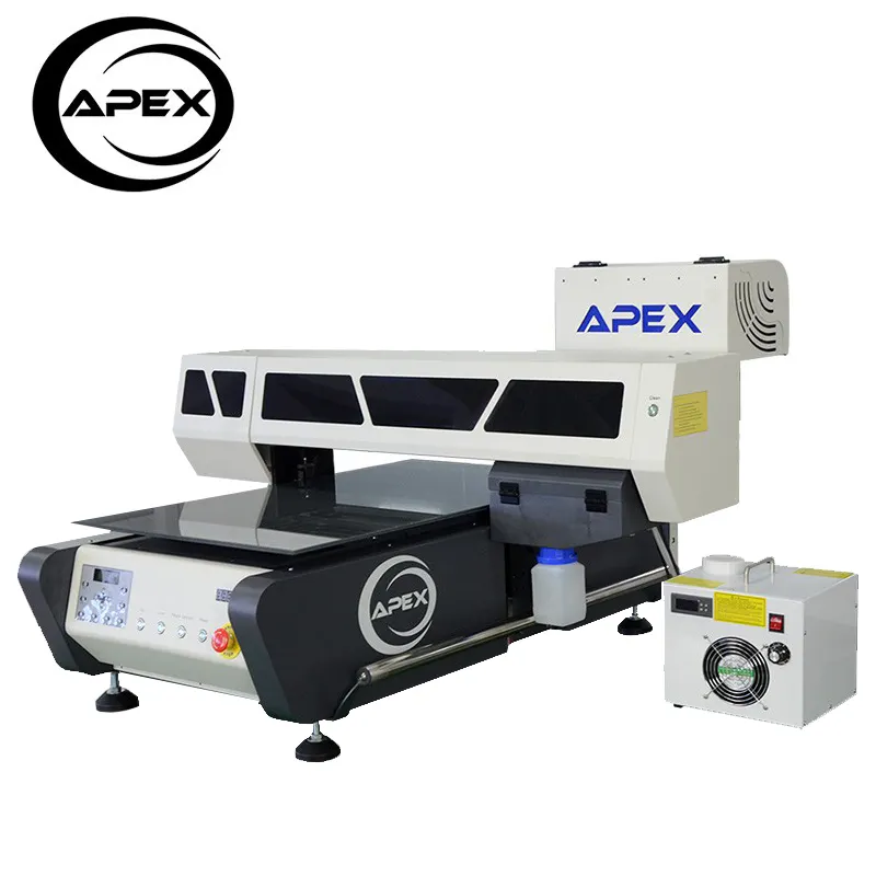 Apex Uv 6090 Printer Flatbed Digitale UV-Printer Hoge Prestaties Auto Hoogte Detectie 600*900 Mm Afdrukgrootte