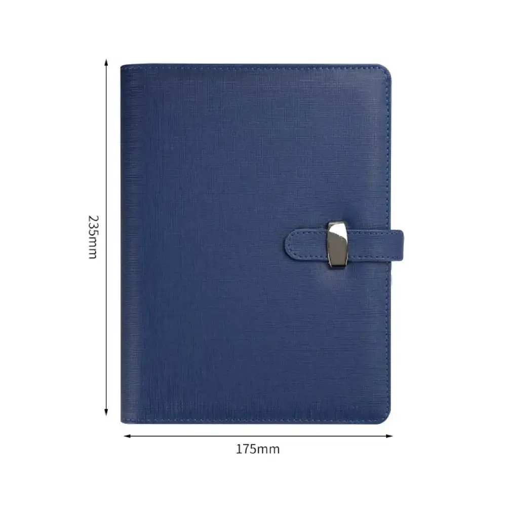 Logo personalizzato a5 journal ricaricabile in pelle pu classico rilegatura a fogli mobili business notebook diario aziendale con fibbia per regalo