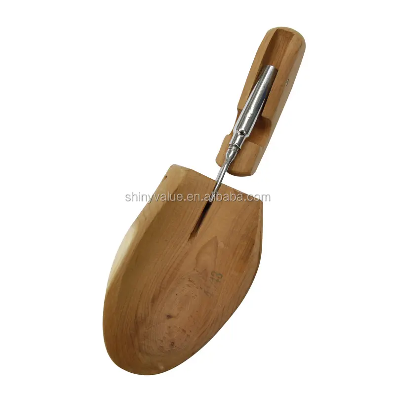 Original high quality red cedar wood shoe stretcher with twistable metal part for shape keeping of your shoes