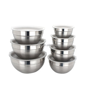 Thép Không Gỉ Trộn Bowl <span class=keywords><strong>Set</strong></span>/Thép Không Gỉ Salad <span class=keywords><strong>Bowls</strong></span> <span class=keywords><strong>Set</strong></span> Với Nắp Đậy/Phục Vụ Bowl - Product Image 3