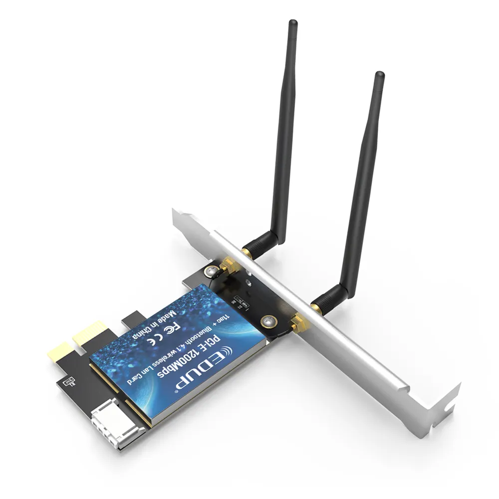 EDUP AC1200Mbps Wi-Fi Với BT4.1 PCI Express Bộ Điều Hợp Thẻ Mạng WiFi Với Ăng Ten 2 * 5dBi