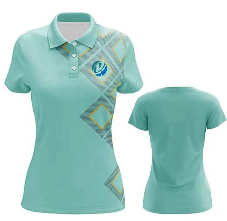 Camiseta con estampado de logotipo para mujer, uniforme de oficina personalizado, nuevo diseño, polo, uniformes de Grillo, venta al por mayor