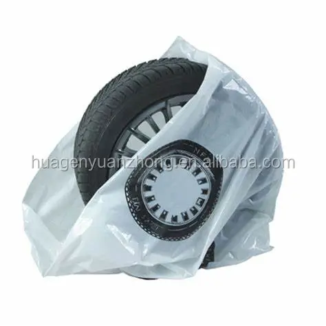 disposable LDPE white plastic pe tyre cover storage bags