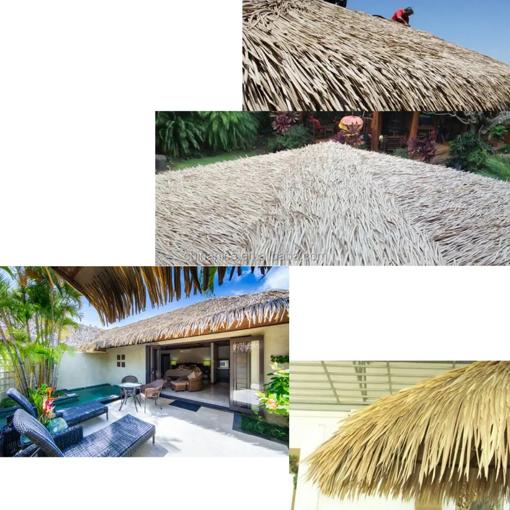 Hojas de palma decorativas para techo de cabaña tiki