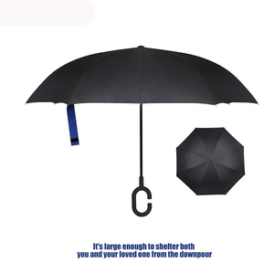 Logotipo Impresso Publicidade Promocional manual abrir e fechar reverter dobrar à prova de vento guarda-chuva invertido