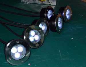 12-24V DC RGB(3in1) RGB <strong>Led</strong> Underground Light 3*3W FCC SAA CE&amp;RoHS