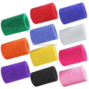 ที่มีสีสันกีฬาสายรัดข้อมือ Sweatbands ข้อมือสายรัดข้อมือ,โลโก้ที่กำหนดเองสนับสนุนข้อมือ - Product Image 3