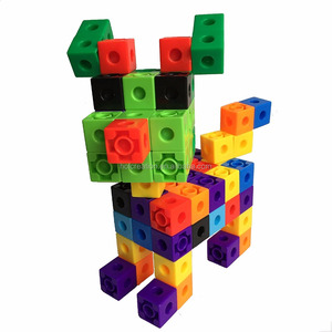 100 Piece Snap Cube Blocks and Interlocking Building Set Toy Color Sorting &amp; Math Counting DIY for Kids - Product Image 1