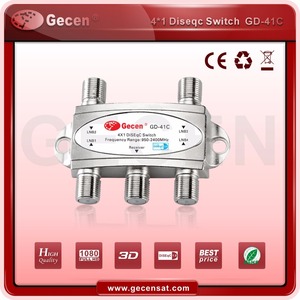 GECEN 4 ב 1 מקורי <span class=keywords><strong>DISEQC</strong></span> מתג GD-41NC עם באיכות גבוהה