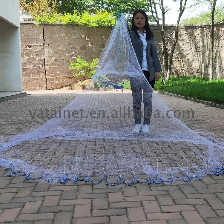 Most Popular Bottom Pocket Fishing Net Cast Net 9 ft Hand Throw Casting Net