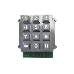 Su misura retroilluminato industriale tastiera 3x4 layout di controllo di accesso in metallo matrix tastierino numerico