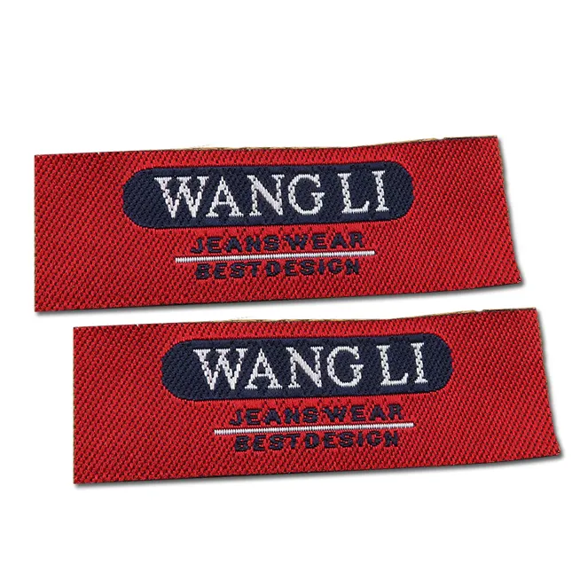 China Profess Wholesale cheap design damask high density washable cut and fold machine woven care labels for clothing