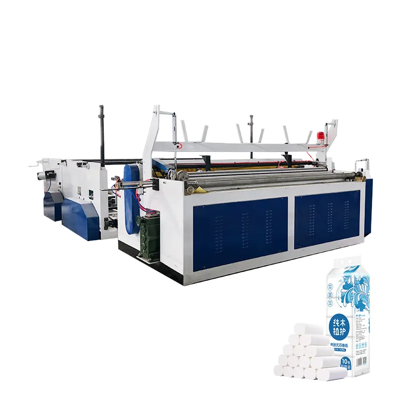 China Manufacturer Automatic Small Toilet Tissue Paper Roll Rewinding Converting Making Machine
