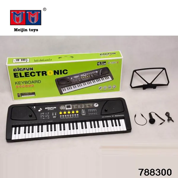 Instrumento musical de juguete con 61 teclas, teclado electrónico USB, piano con micrófono