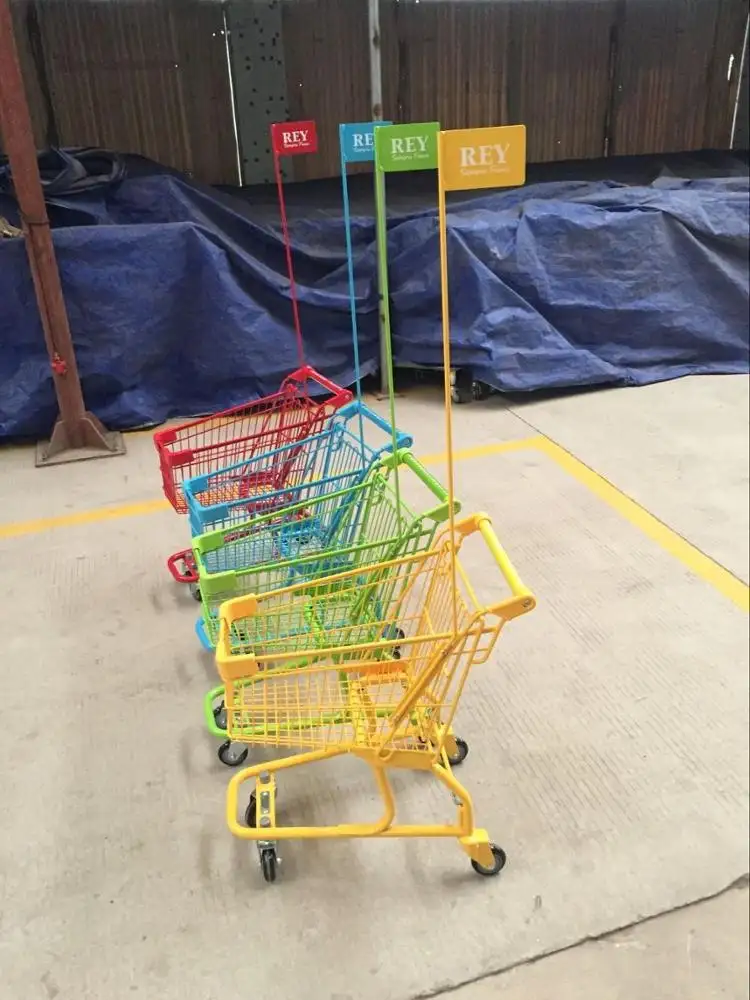 MOQ 20 PCS 26L American Market child trolley cart  Supermarket Kids Shopping Cart  Child Kiddie Cart