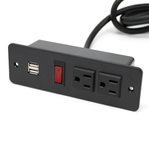 DC 2.1A US Plug Standard US Dual Power Outlets <strong>With</strong> Switch&amp;<strong>USB</strong> - Product Image 2