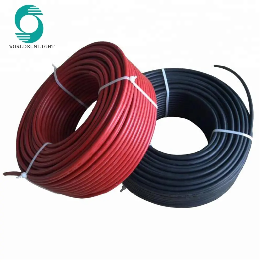 CE TUV omologato 2PfG 1169 single twin core H1Z2Z2-K 2, 5 mm2 4 mm2 6 mm2 10 mm2 10AWG 12 AWG 14AWG XLPE PV1-F DC cavo solare pv