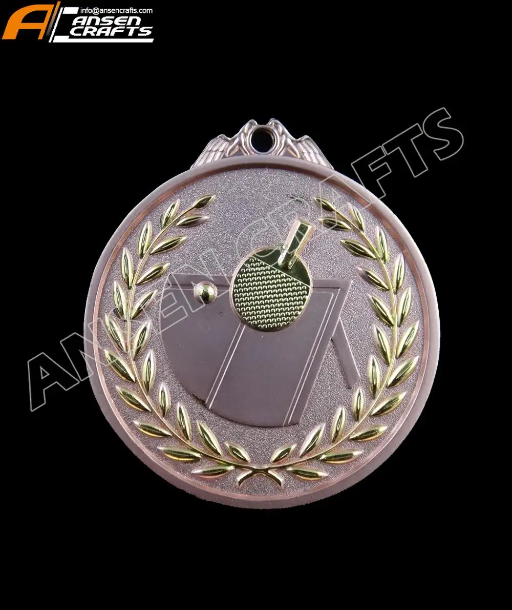 Nuovo disegno di custom medaglia di sport di volano con la placcatura d'argento