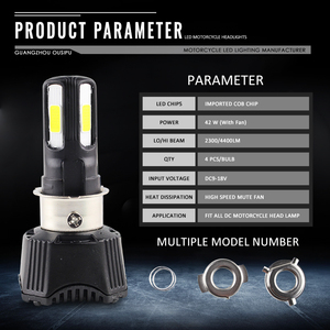 Bán Chạy Nhất M02H LED H4 Xe Máy Đèn Pha H6 H7 LED Đèn Pha Bulb Đối Với Xe Máy - Product Image 3