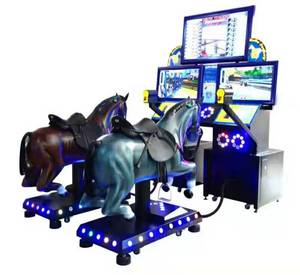 GoGo Jockey III เครื่องเกมขี่ม้า,ตู้หยอดเหรียญเล่นกีฬาในร่มแบบตลก2P สำหรับขาย - Product Image 2