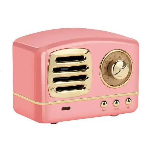 HG High Quality Fashion Retro Classic Style Speaker Handsfree Mp3 Rechargeable Mini Bluetooth Wireless Retro Speaker