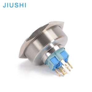 A40-11DT Latching Led Metal Push Button <strong>Switch</strong> 6pins <strong>40mm</strong> Illuminate Waterproof Stainless Steel Power <strong>Switches</strong> 12V 24V 220V
