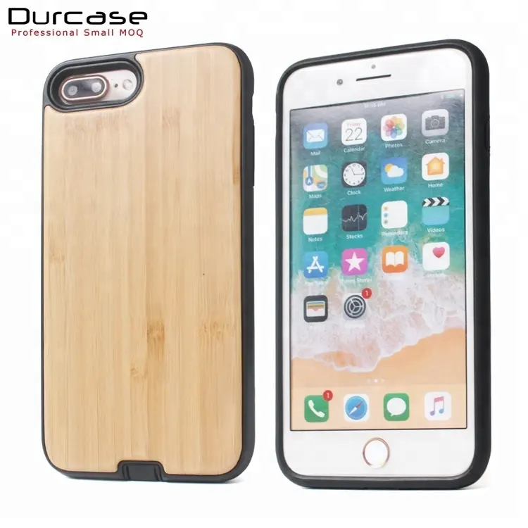 Estuches para teléfono móvil de madera auténtica maciza de bambú con grabado láser para iPhone 15 Pro Max Cover