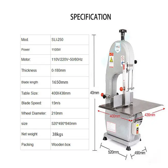 Best selling and high quality butchers bone saw machine meat saw machine