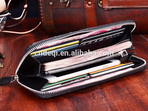 时尚中性黑色蛇人造皮革男士长款钱包零钱包卡持有人 - Product Image 4