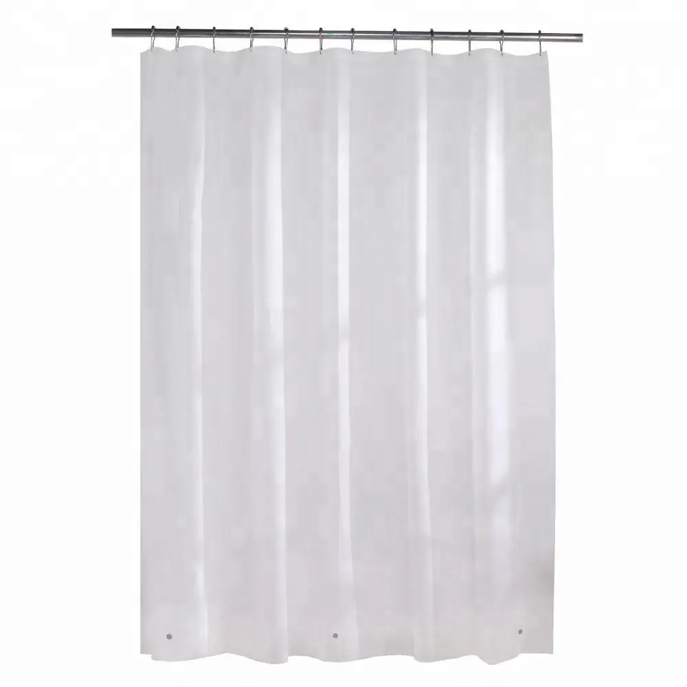 2023 Best Seller Clear Waterproof Cute Lightweight Vinyl PEVA EVA Shower Curtains for Bathroom with Weighted Bottom & Magnets