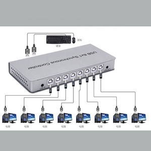 <strong>KVM</strong> Synchronous Controller 8x1 support wireless keyboard and mouse USB 2.0