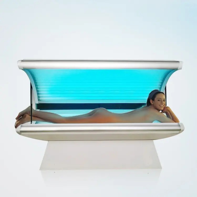 Todo el cuerpo máquina de bronceado camas de bronceado precios de fábrica acostado solárium sunbed de la piel para la piel bronceado sol booth