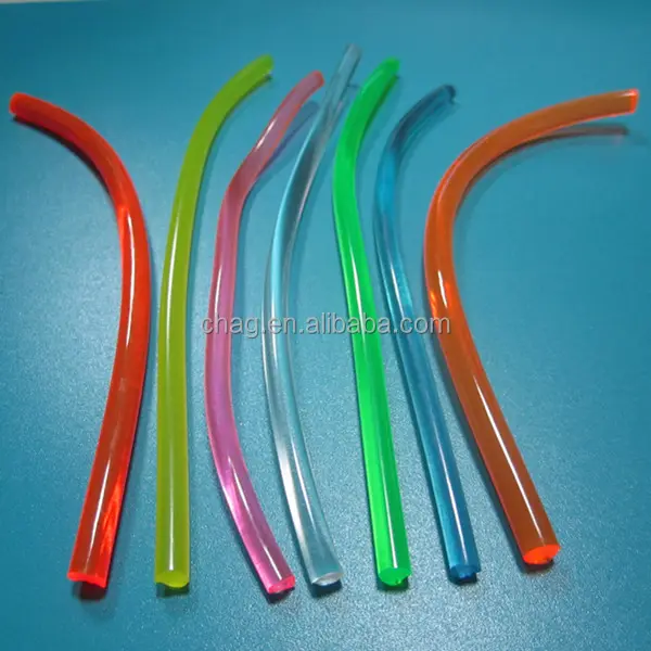 Colores transparentes 5mm pvc tpu de cable de plástico y cuerda
