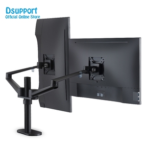 סגסוגת אלומיניום lcd הוביל צג כפול מחזיק מעמד 360 תואר rotatable חדש במלאי צג OL-2 סוגר