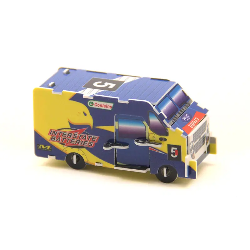 Camiones de juguete personalizados de plástico para niños, rompecabezas 3D, venta al por mayor, 8x12cm