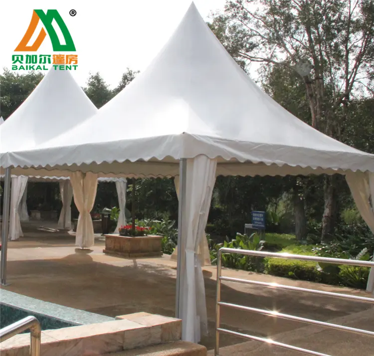 Carpa Gazebo Pagoda marquesina de aluminio y PVC, 5X5m, para eventos