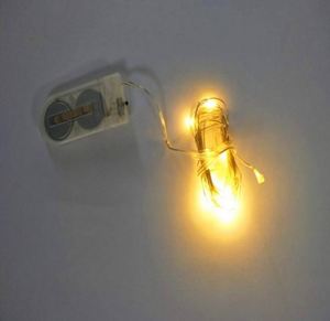 Alimentato A batteria 10 20 Led Leggiadramente Della Stringa Della Luce 1M 2M 3M Filo di Rame Argento Mini Lampada Led festa di natale Stringa di Luci - Product Image 2