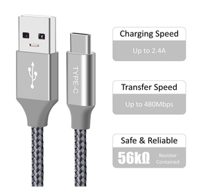 新设计 USB Type C 电缆编织 USB Type-C 3.1 到 USB 3.0 A 男性数据充电线 - Product Image 2