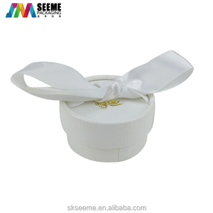 OEM 圆形纸板睫毛盒包装与丝绸丝带 3D 貂皮睫毛包装