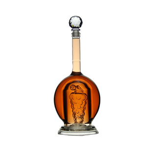 BLJOE05批发手工硼硅酸盐葡萄形玻璃威士忌酒瓶