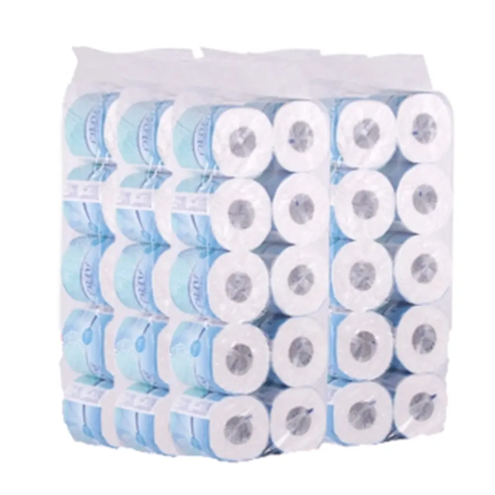 Papel higiénico personalizado, pulpa de bambú, rollos de papel higiénico blanco de 2 capas, venta al por mayor
