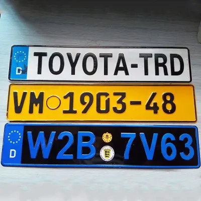 Placa japonesa da matrícula do carro, licença de alumínio da motocicleta