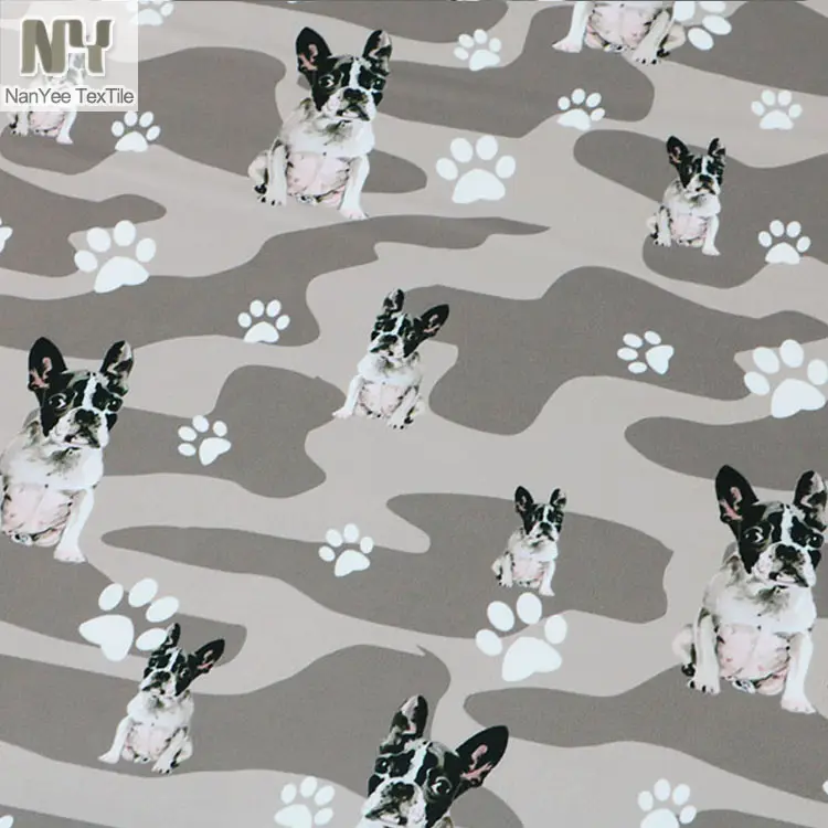 Nanyee कपड़ा थोक कुत्तों पैटर्न पशु प्रिंट कपड़े