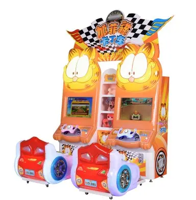 Hotselling Garfield Kart Arcade Bambini Auto Da Corsa Gioco A Gettoni Macchina del Gioco di Sport Al Coperto Per La Vendita