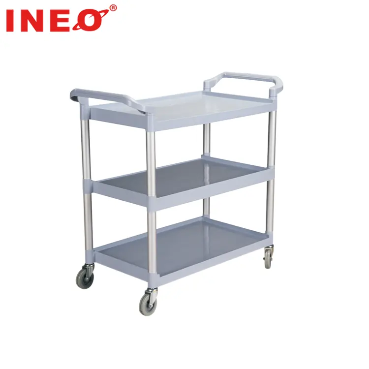 Grigio Colore Mobile Ristorante E Hotel Serve Carrello/Cibo Carrello di Servizio Prezzi/Servizi di Ristorazione Carrello Con Ruote