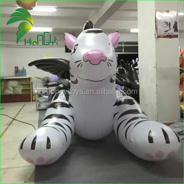 Inflatable Trắng Tiger/3M Dài Inflatable Cartoon Mô Hình Nhân Vật Búp Bê
