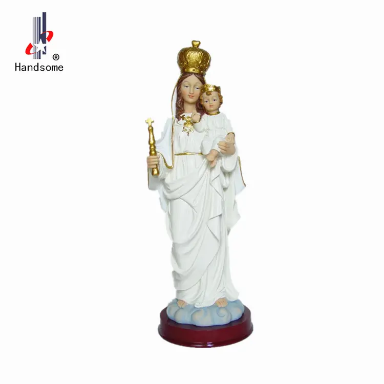 Estatua religiosa de resina de 12 pulgadas para manualidades, imagen de Carmel